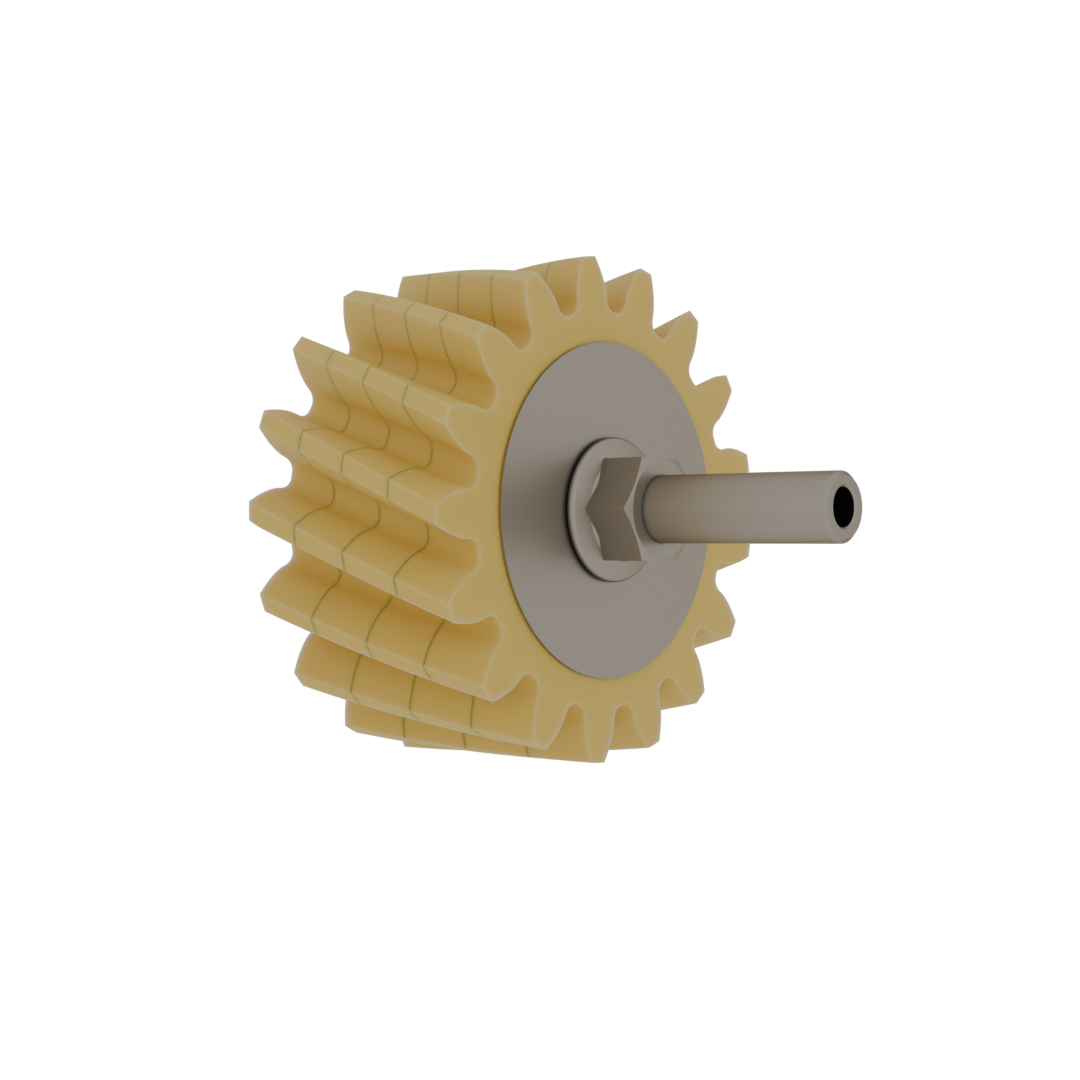 PU-Schmierzahnrad RH mit Achse, gerade