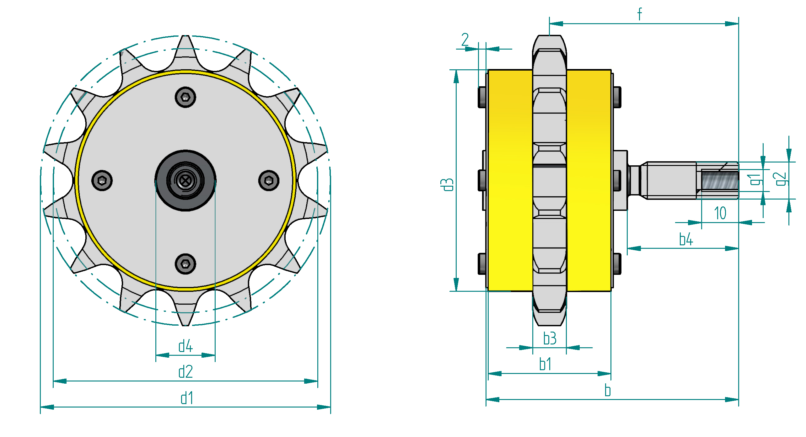 PU-Kettenschmierritzel Stahl