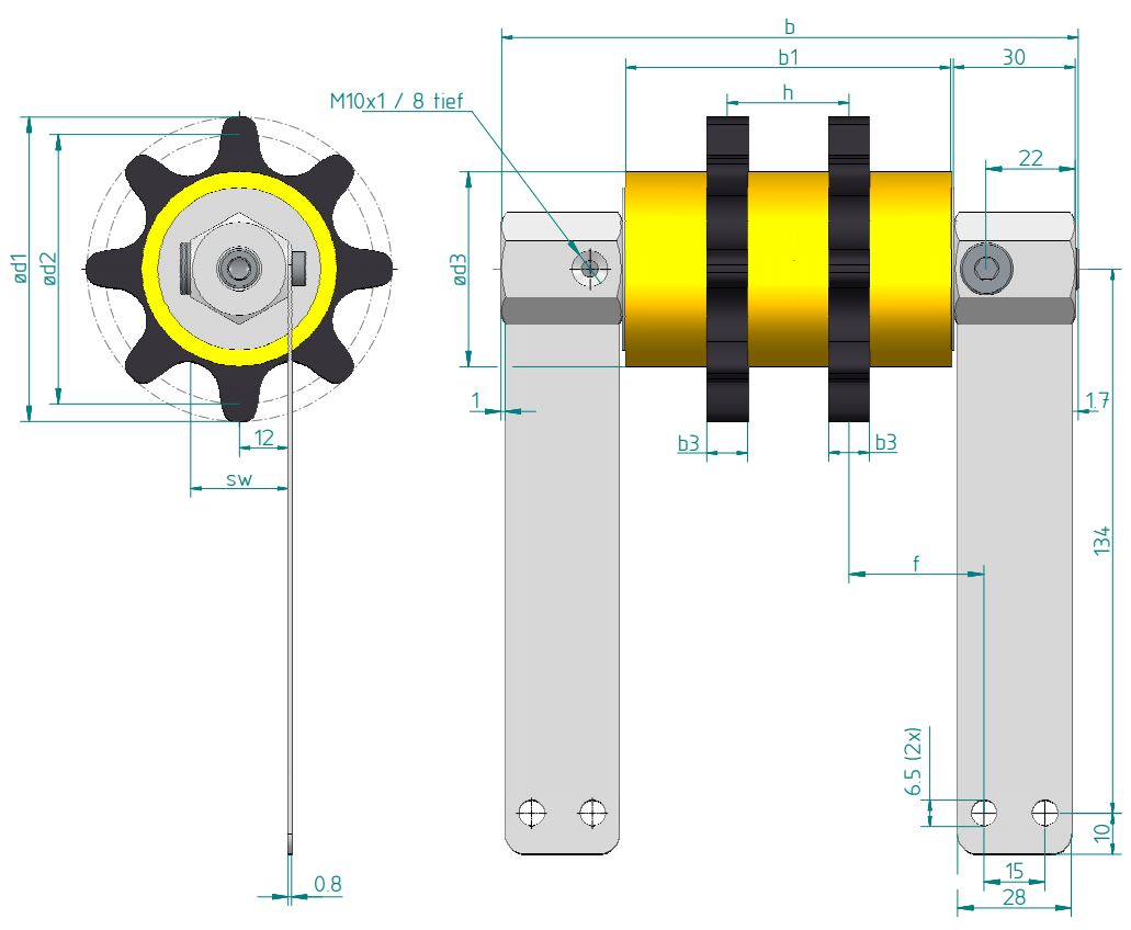 Kettenschmierritzel Duplex