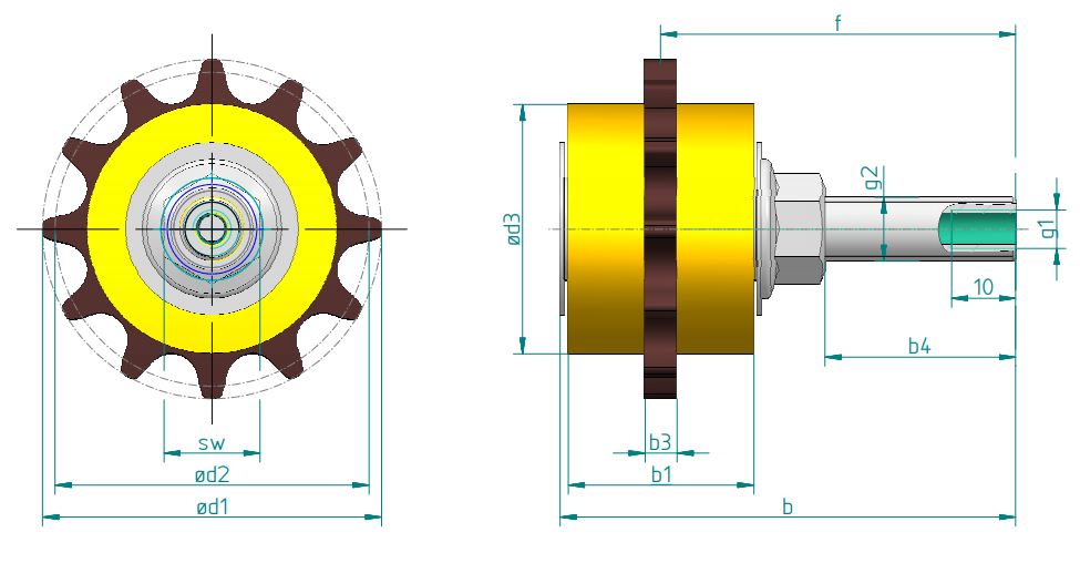 Kettenschmierritzel Simplex