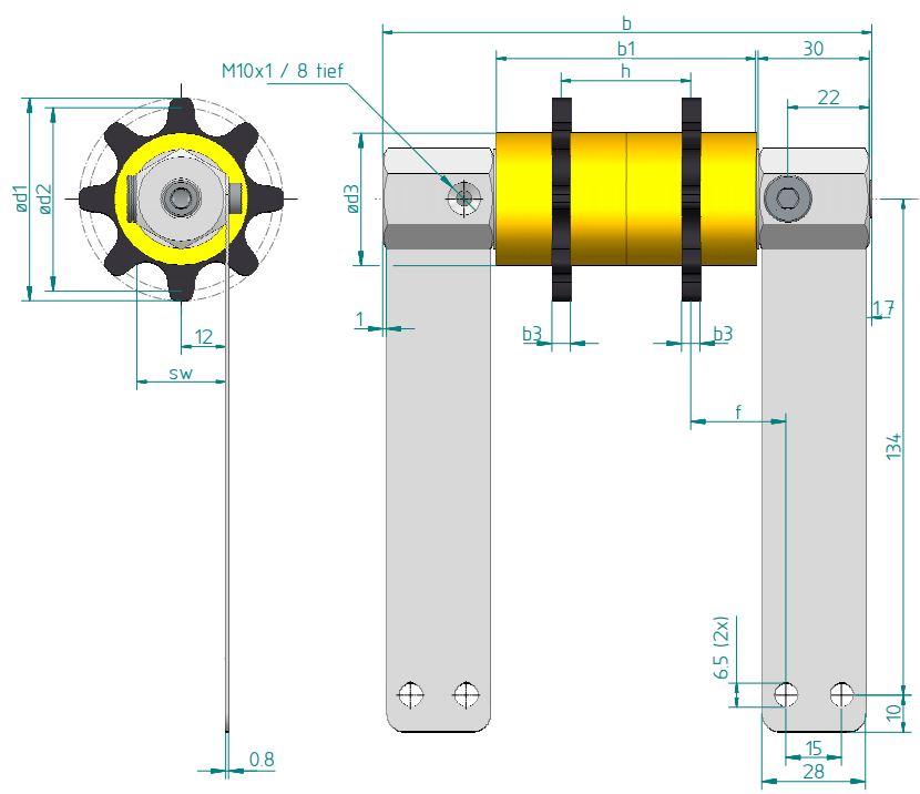 Kettenschmierritzel Triplex