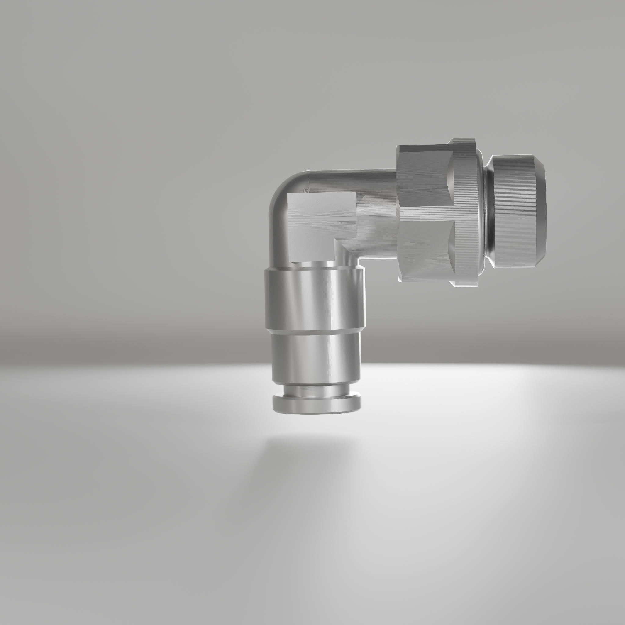 Tube connector, right-angled, thread g1=M10x1